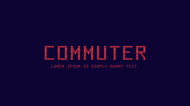 Commuter Font