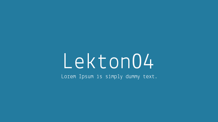 Lekton04 Font