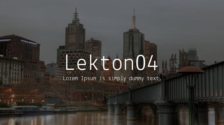 Lekton04 Font