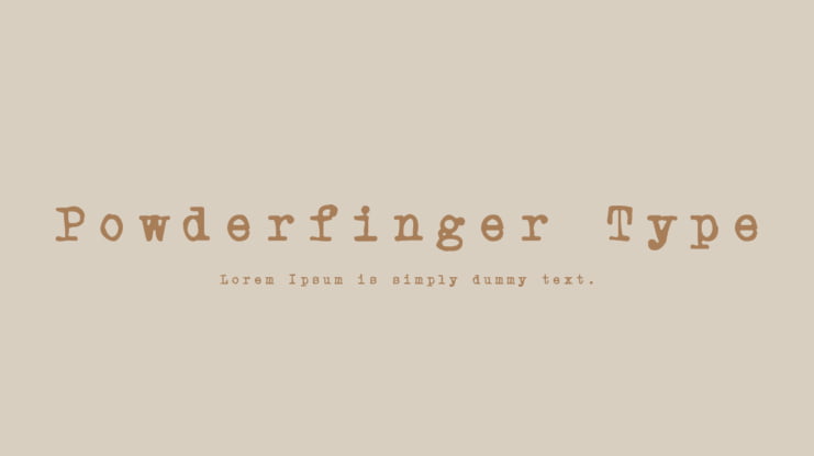 Powderfinger Type Font