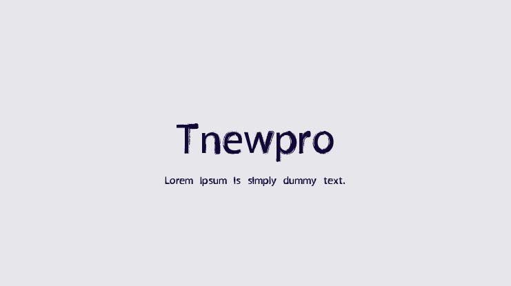 Tnewpro Font Family