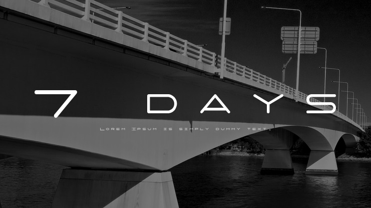 7 days Font