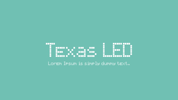 Texas LED Font