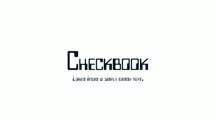 Checkbook Font