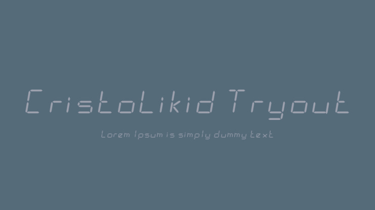 CristoLikid Tryout Font