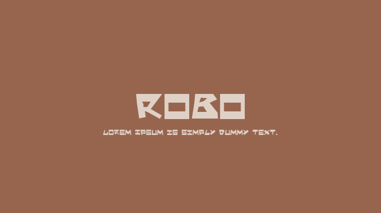 Robo Font Family