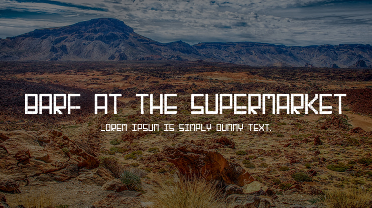 Barf At The Supermarket Font