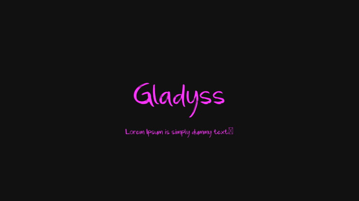 Gladyss Font Family