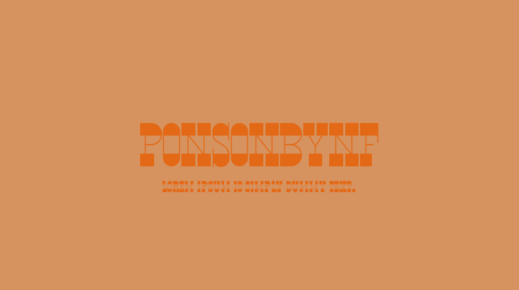 PonsonbyNF Font