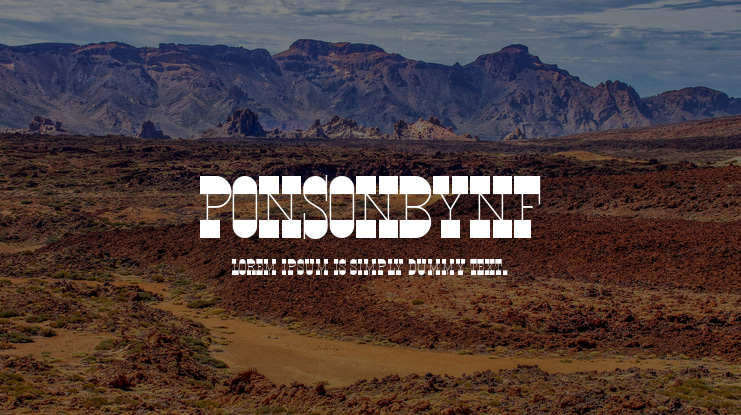 PonsonbyNF Font