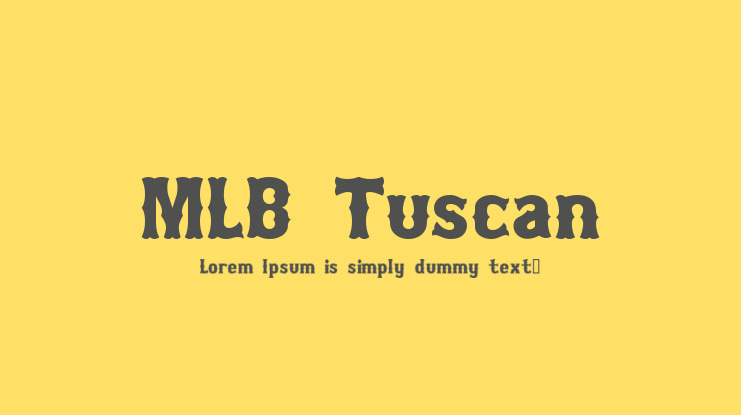 MLB Tuscan Font