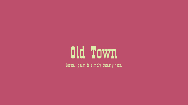 Old Town Font