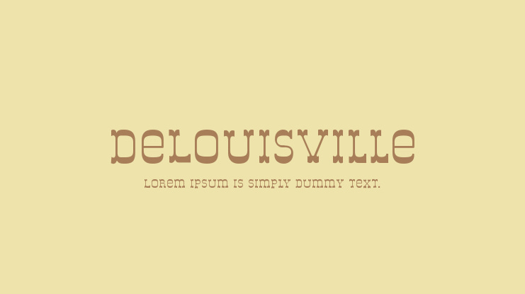 DeLouisville Font Family