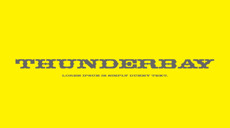 ThunderBay Font