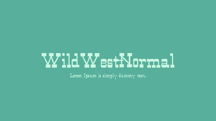 WildWest-Normal Font