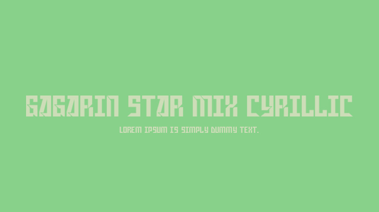 Gagarin Star Mix Cyrillic Font