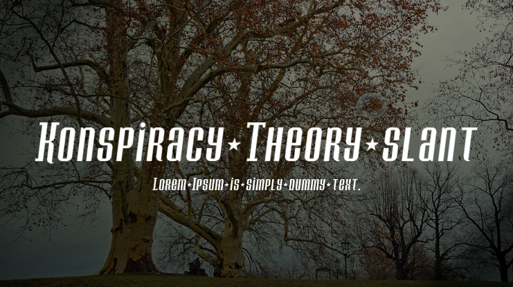 Konspiracy Theory slant Font Family