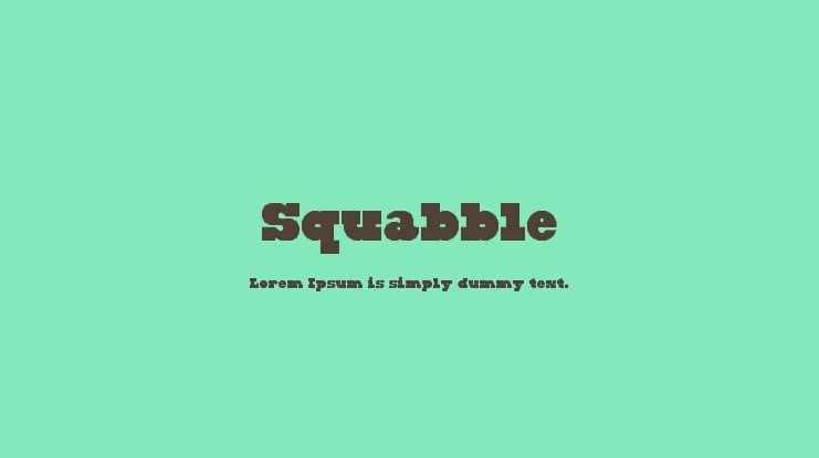 Squabble Font