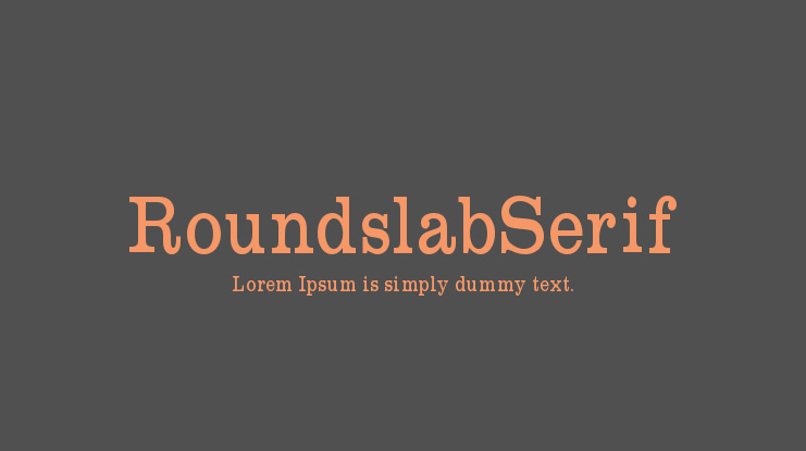RoundslabSerif Font