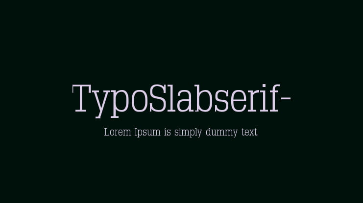 TypoSlabserif- Font