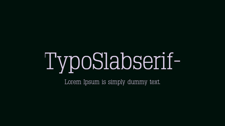 TypoSlabserif- Font