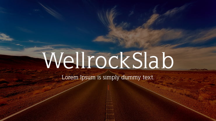 WellrockSlab Font Family