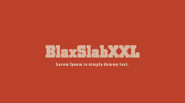 BlaxSlabXXL Font