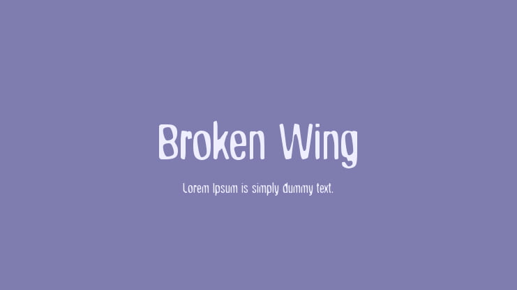 Broken Wing Font