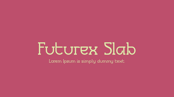 Futurex Slab Font