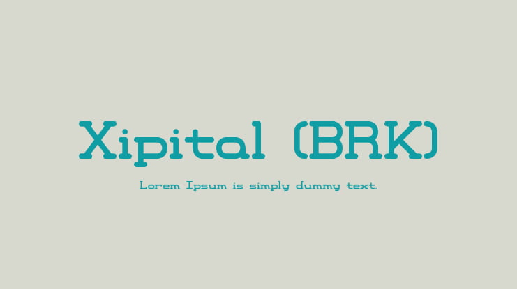 Xipital (BRK) Font
