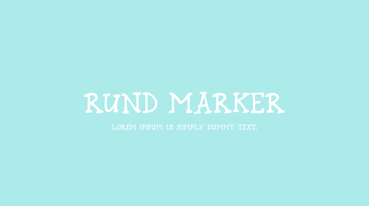 Rund Marker Font