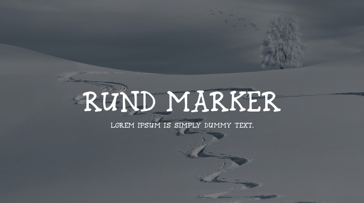 Rund Marker Font