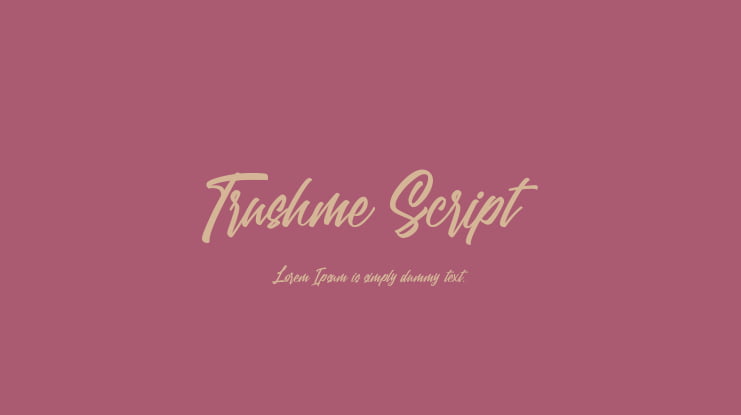 Trushme Script Font