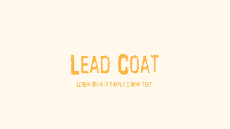 Lead Coat Font