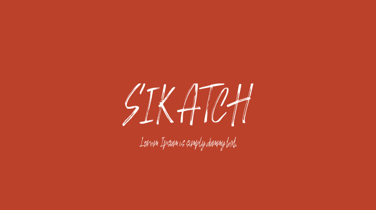 SIKATCH Font