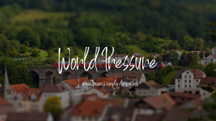 World Pressure Font