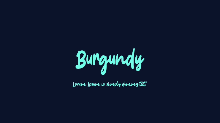 Burgundy Font