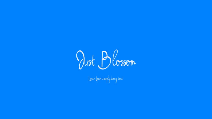 Just Blossom Font