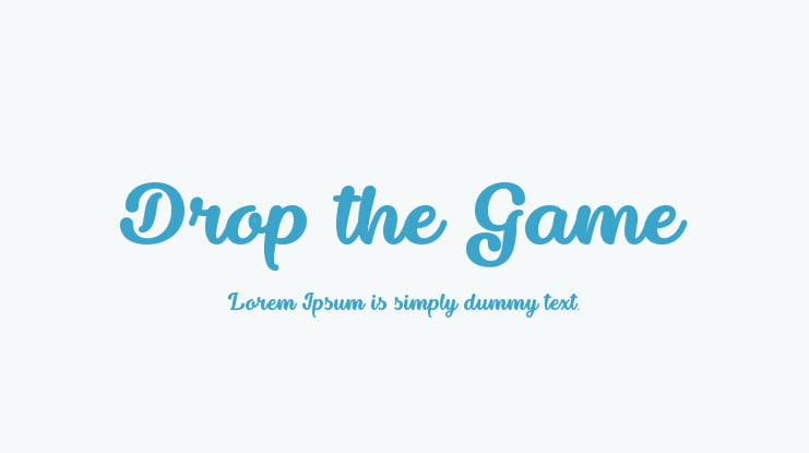 Drop the Game Font