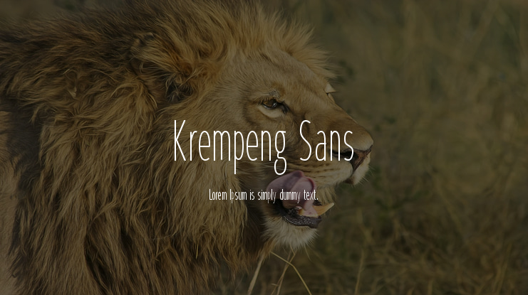 Krempeng Sans Font