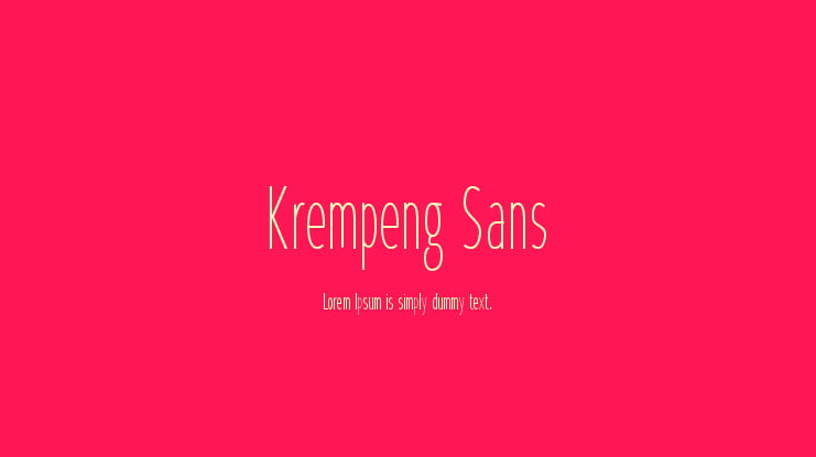 Krempeng Sans Font