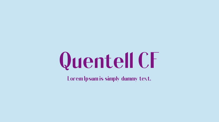 Quentell CF Font Family