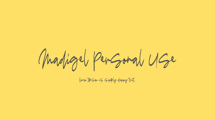 Madigel Personal Use Font