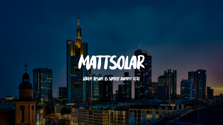 Mattsolar Font