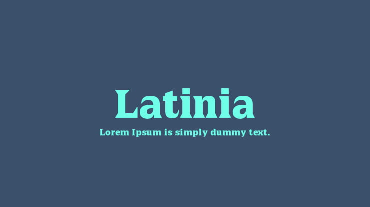 Latinia Font Family