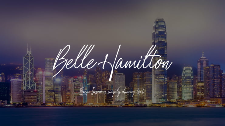Belle Hamilton Font