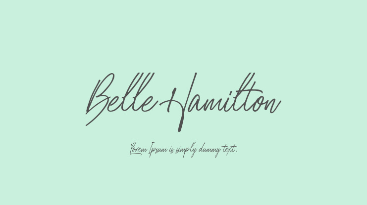 Belle Hamilton Font