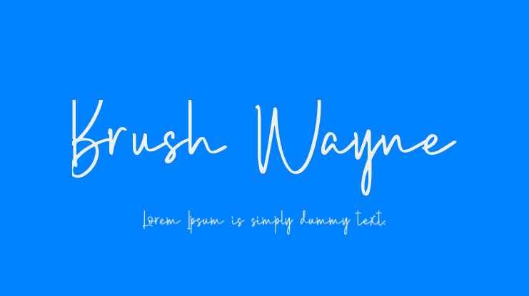 Brush Wayne Font