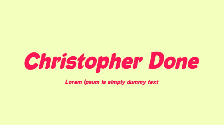 Christopher Done Font Family