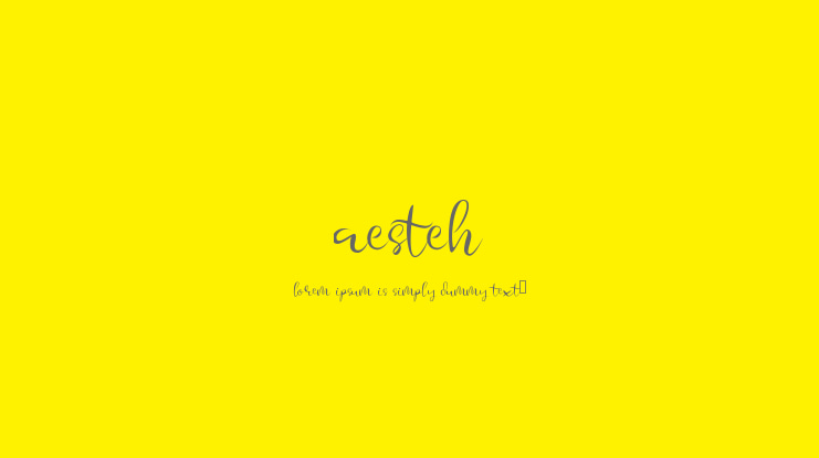 Aesteh Font